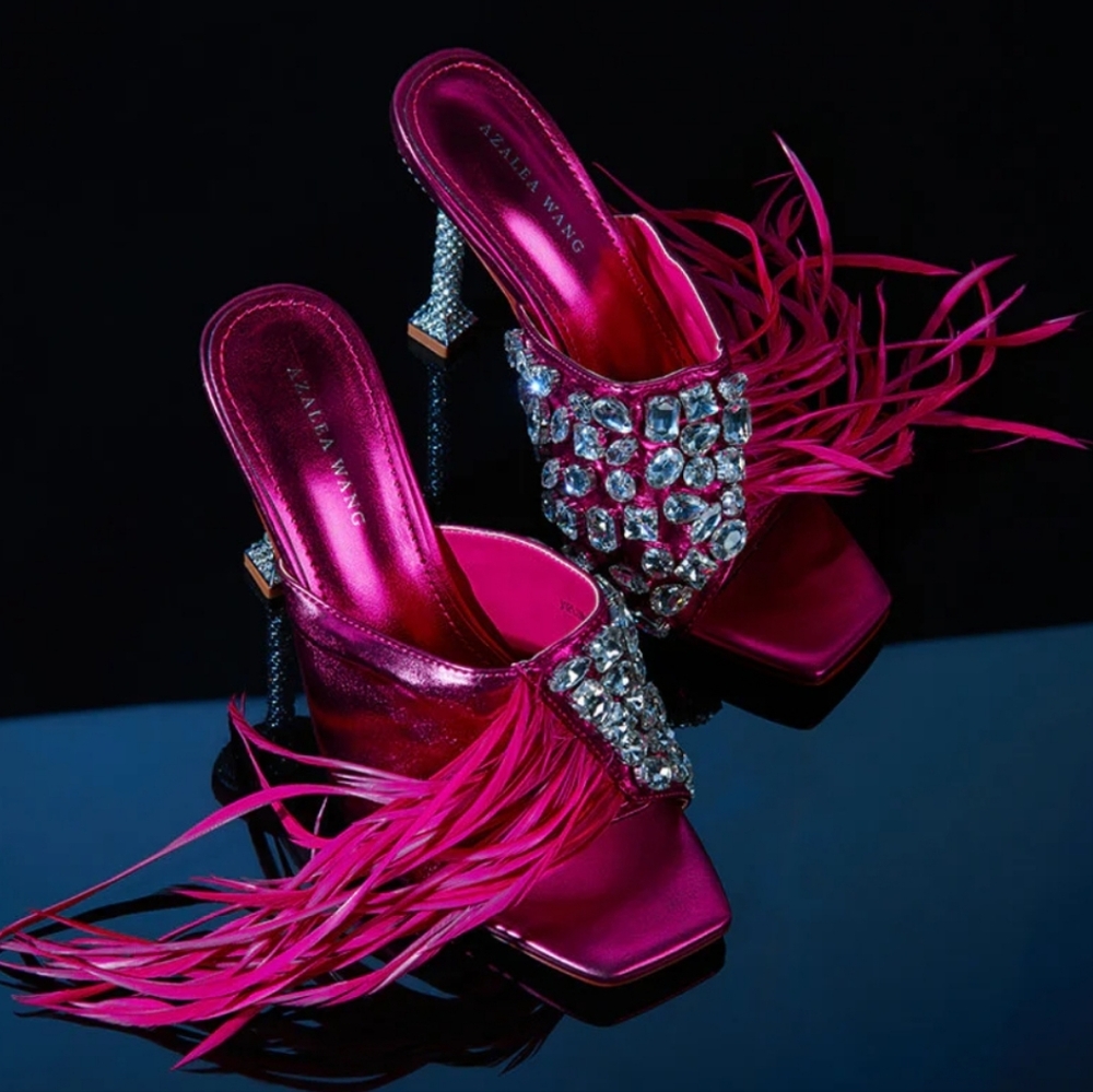 Pink Embellished Heels